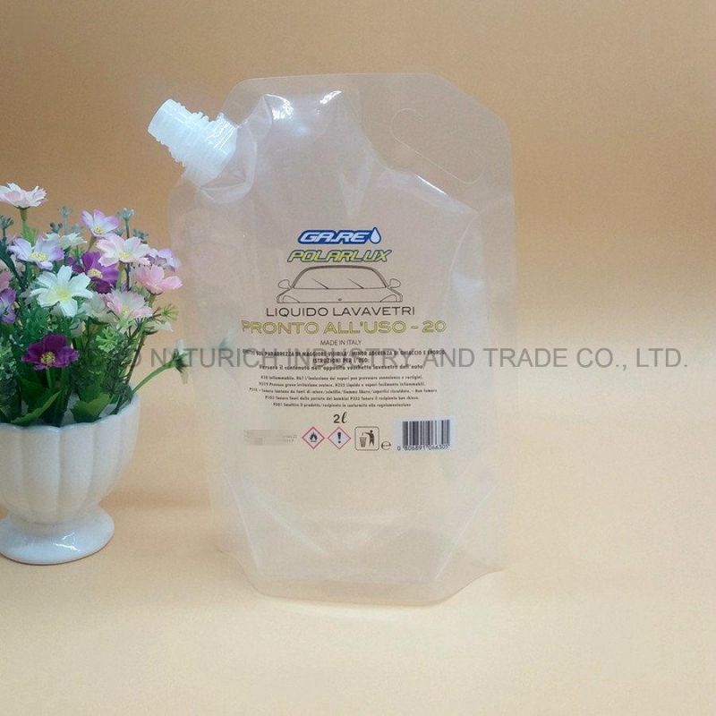 Stand up Packaging Handle Liquid Refill Bags with Spout for Windshield Washer Fluid