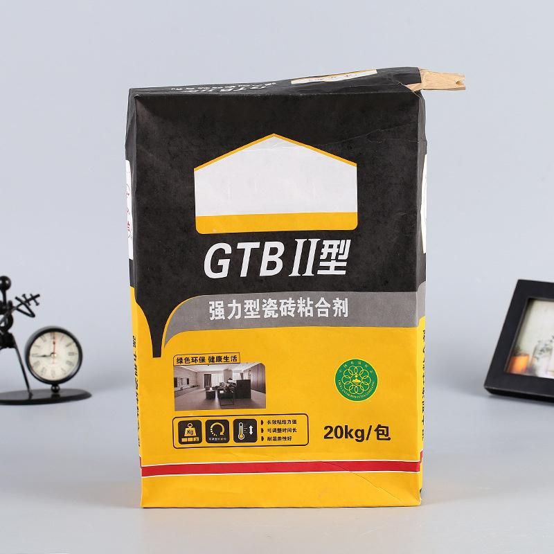 Empty Tile Adhesive Bags 20 Kg 25kg Manufacturer 2 Ply 3 Ply 20kg Mortar Packaging Empty Kraft Paper Valve Bag