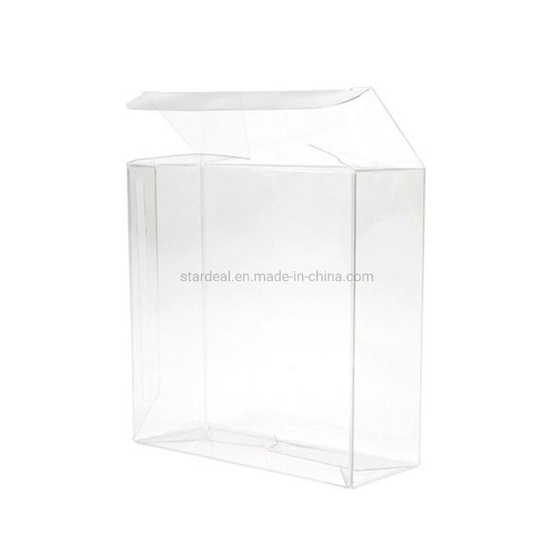 Transparent Box Plastic Small Cuboid Clear PVC Box Folding Hair Packaging Clear Acetate Box