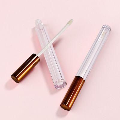 Custom Luxury Empty Cute Mini 3ml 3.5ml 4ml Lip Gloss Tube Yellow Pink Clear Transparent Lipgloss Tubes with Brush