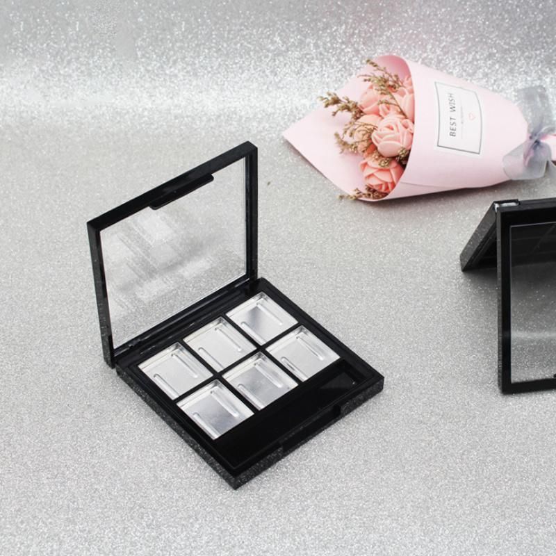 Ready to Ship 6 Colors Customized Private Label Empty Plastic Make up Cosmetics Eyeshadow Palette Packaging