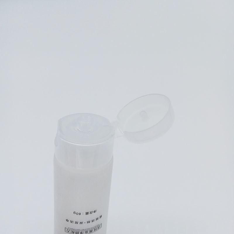 Plastic Cosmetic Soft Tube with Flip Cover for Facial Cleanser