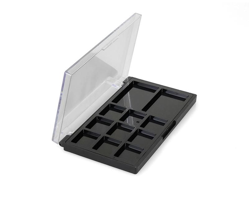 Manufacturer Free Sample 11 Hole Cosmetic Packaging Empty Eye Shadow Palette Private Label Makeup Case