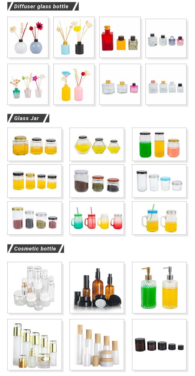 Round Shape Skincare Cosmetic Packaging Spray Colour Glass Cosmetic Jars and Bottles