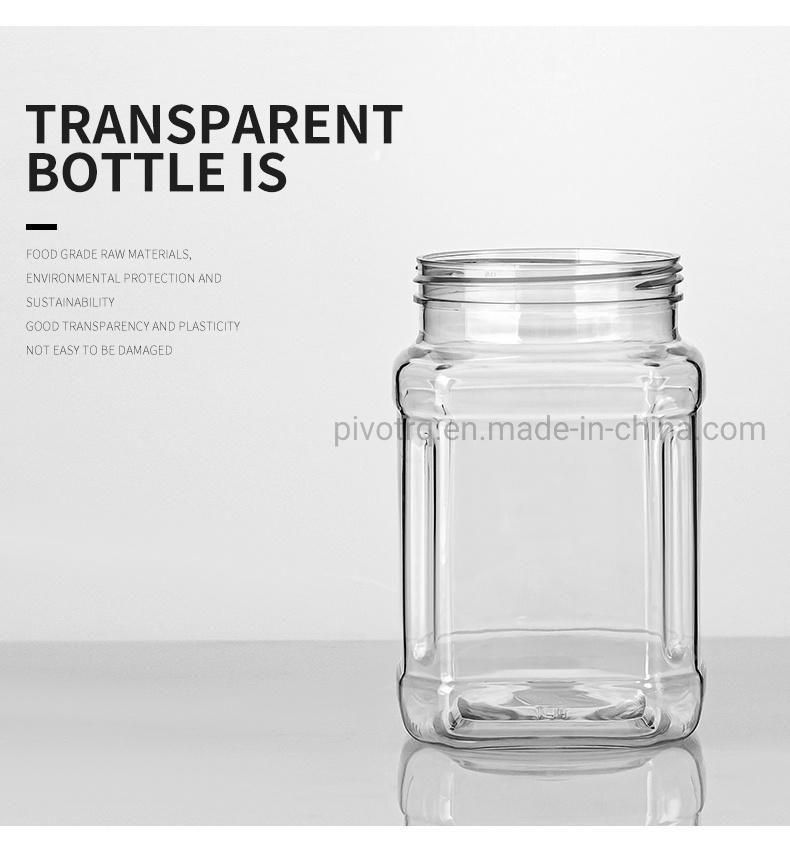 390ml 650ml Pet Plastic Bottle Transparent Storage Jar Nut Cookie Jar