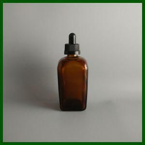 100ml Amber Square Glass Essential Oil Bottle with Childproof Cap