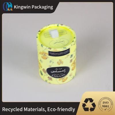 Customized Circular Paper Tube Boxes Recycled Tea Food Packaging Aluminium Foil Containers