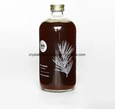 500ml/1000ml Clear Kombucha Beverage Cold Brew Coffee Boston Glass Bottle 250ml