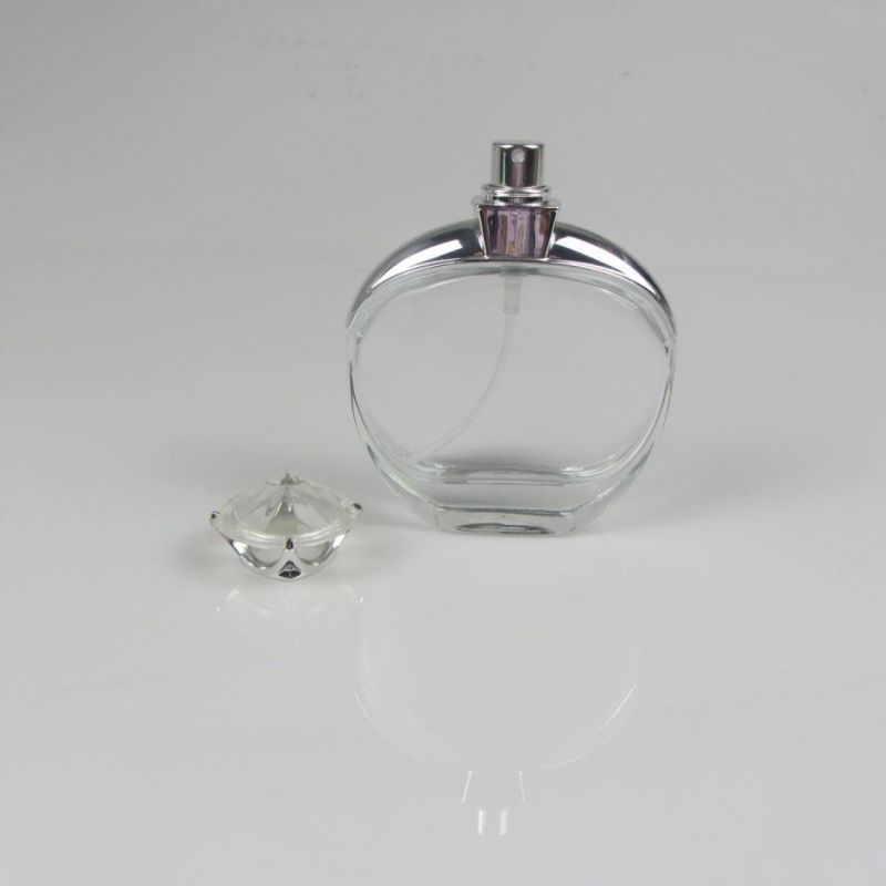 Clear Empty Glass Perfume Bottle with Luxury Cap