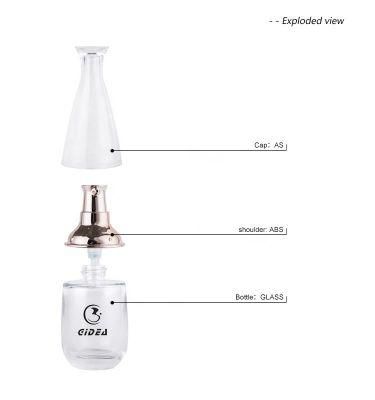 40ml Glass Cosmetic Lotion Pump Bottle