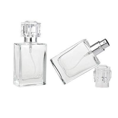 30ml Clear Glass Square Perfume Bottle