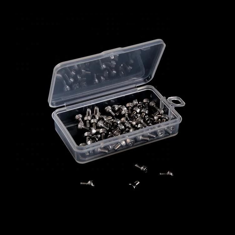 Small Lidded Clear Plastic Transparent Custom Packaging Box for Trifles Parts Tools Storage Box Jewelry Display Box Screw Case