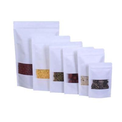 Resealable Brown Kraft Paper Ziplock Smell Proof Food Coffee Tea Edible Candy Pouch Stand up Mylar Bag