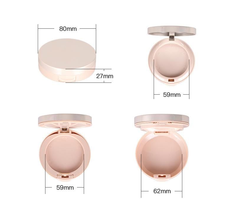 59mm Pan Elegant Pressed Powder Compact Container Box Wholesale Cosmetic Compact Mirror Case Empty Compact Powders Containers