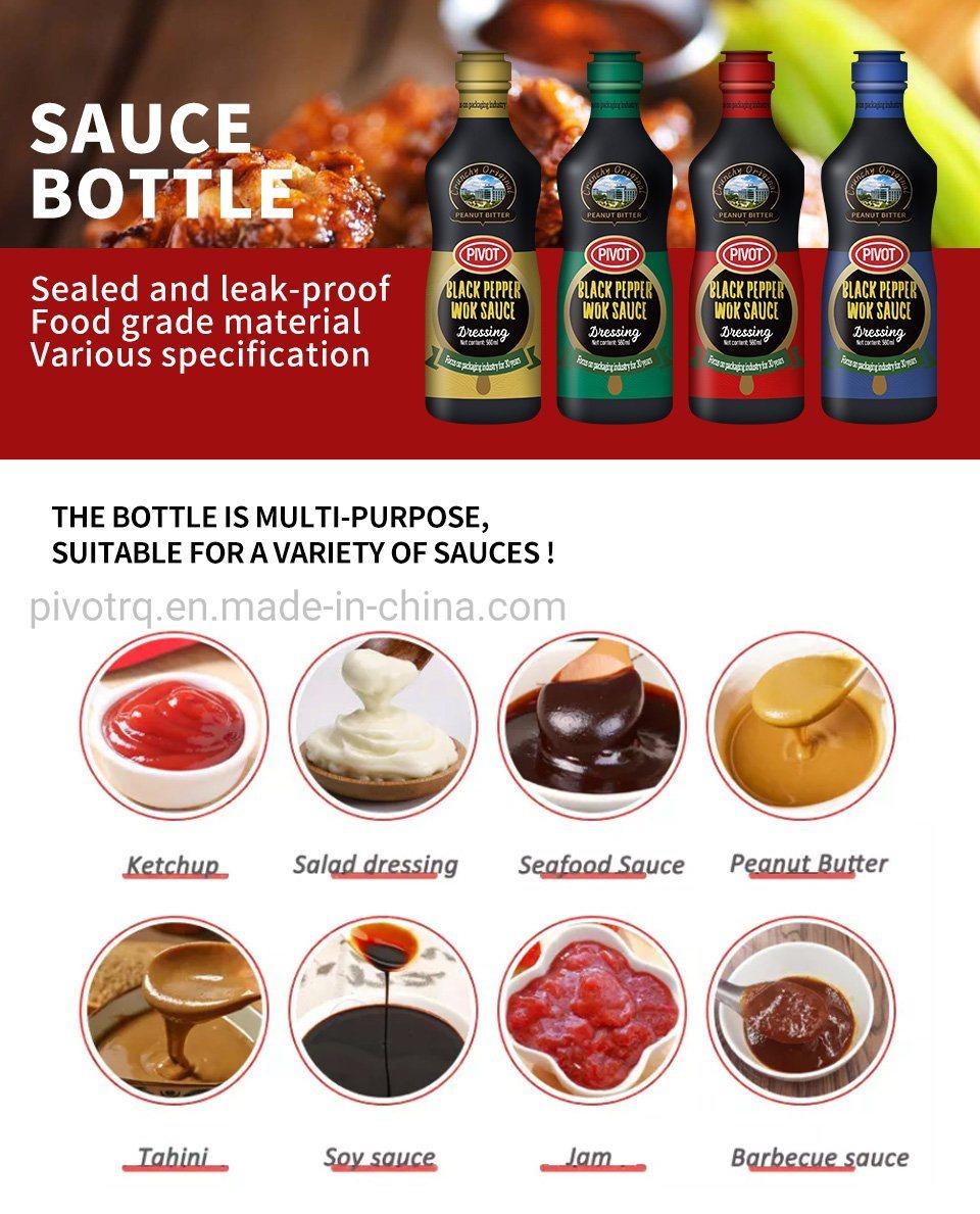 965ml PE Hot Filling Plastic Sauce Jar Barbecue Seafood Sauce Soy Sauce Ketchup Packing Bottle