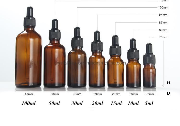 5ml 10ml 15ml 20ml 30ml 50ml Glass Essential Oil Bottle