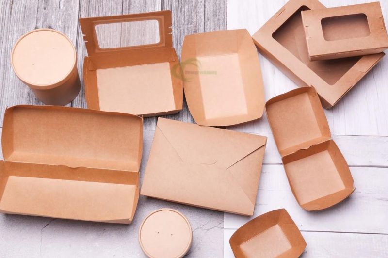 Disposable Kraft Takeaway Paper Hot Food Container