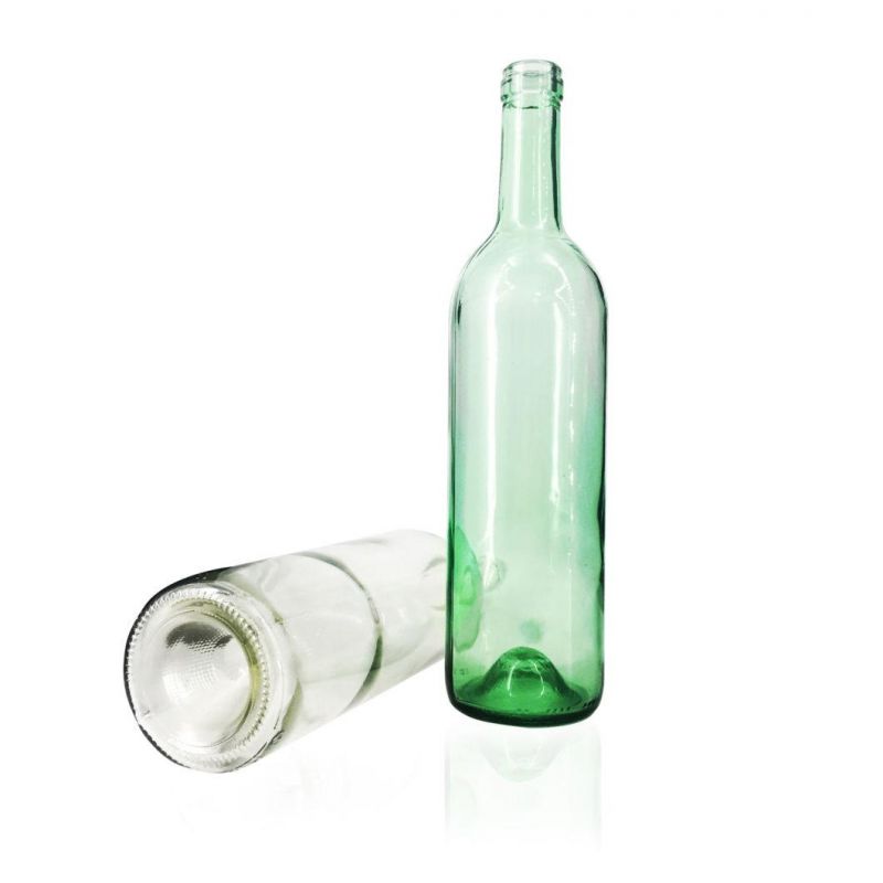 Clear and Amber Green Red Wine Bottle Empty Wine Bottle with Cork /Screw Top