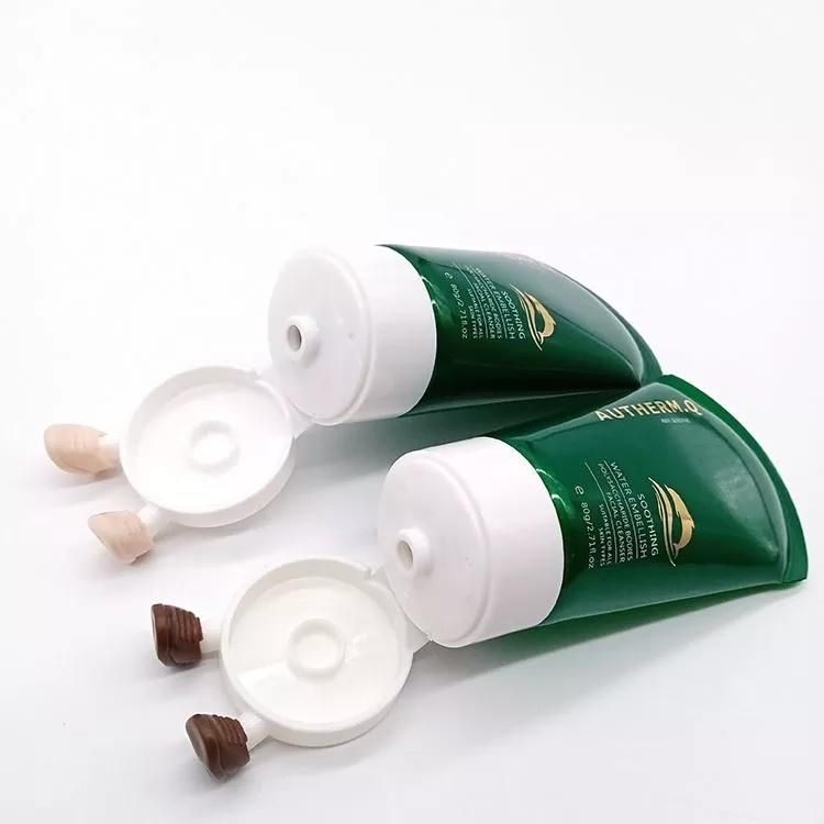 Super Flat Cosmetic Plastic Lotion Tube Packaging with Screw Cover