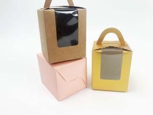 Custom Small Recycled Materials Assemble Paper Cake Box Gift Box