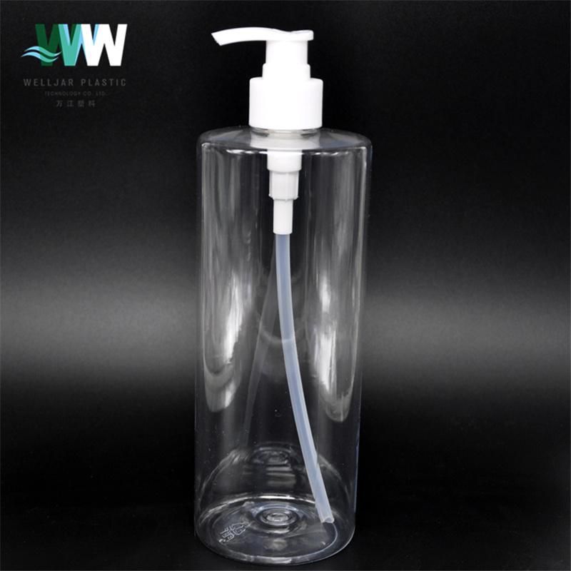 750ml Plastic Pet Flat Shoulder Bottle with Lotion Pump