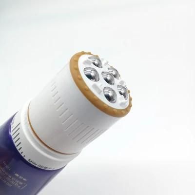 Cosmetic Plastic Lotion Tube with Six Roller Ball Massage Head