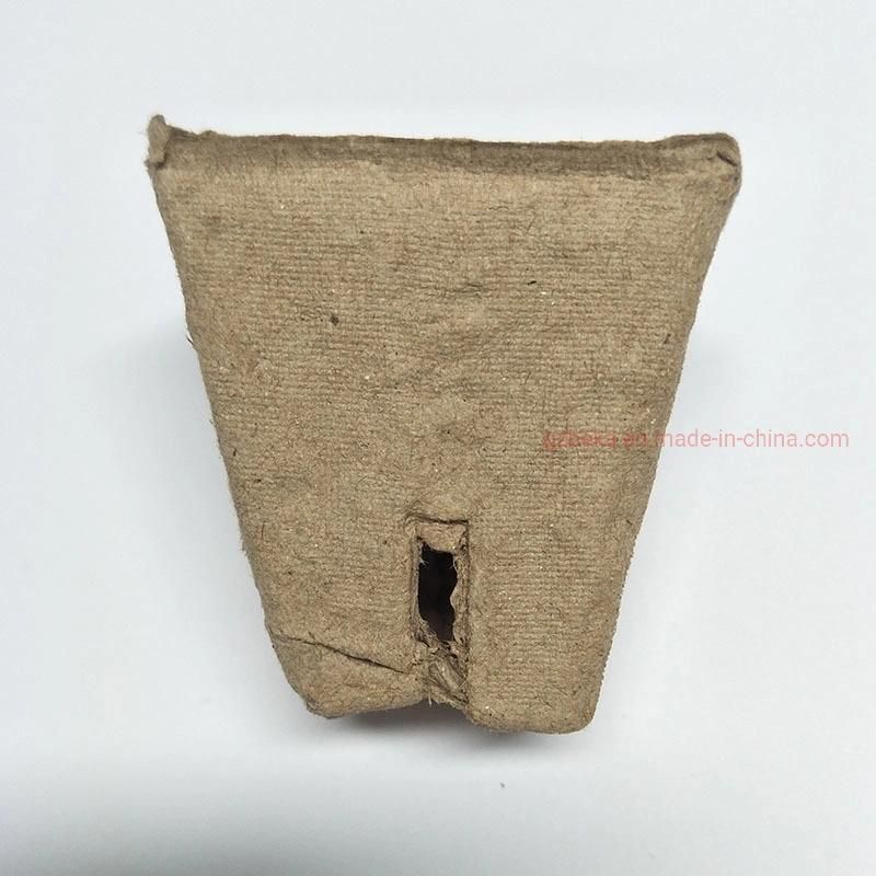 Factory Square Paper Pulp Molded Plant Nursery Cup Pulp Gardening Plant Cup Seedling Planting Seed Cup