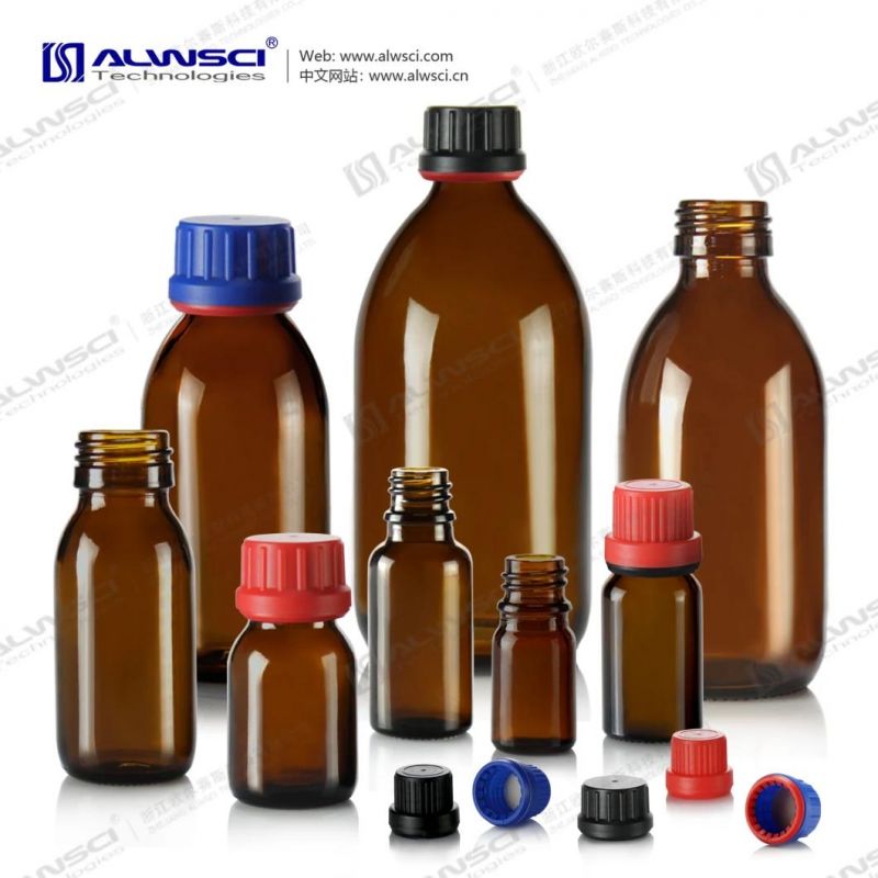 Alwsci Storage 30ml Amber Glass Bottle with Tamper-Evident Screw Cap