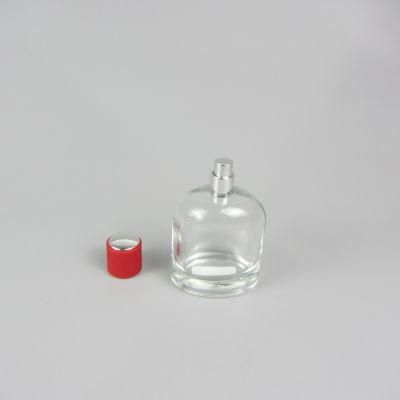 Wholesale Packaging Empty Clear Round Glass Spray Perfume Bottle