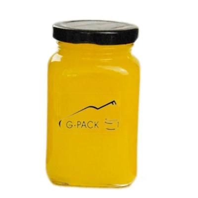 Cylinder Glass Jar with Metal Lid for Food Packing