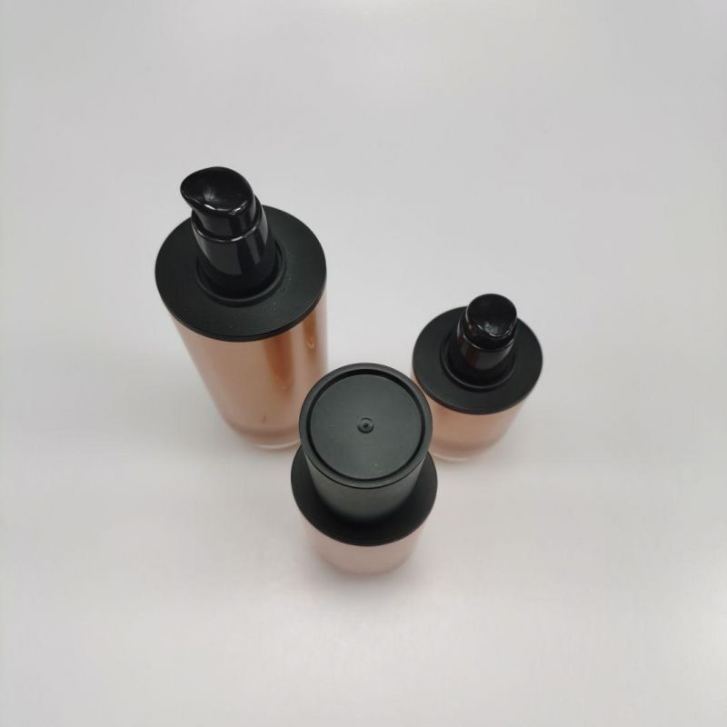 30ml 50ml 100ml Round Pink Acrylic Emulsion Bottle Foundation Bottle for Essence