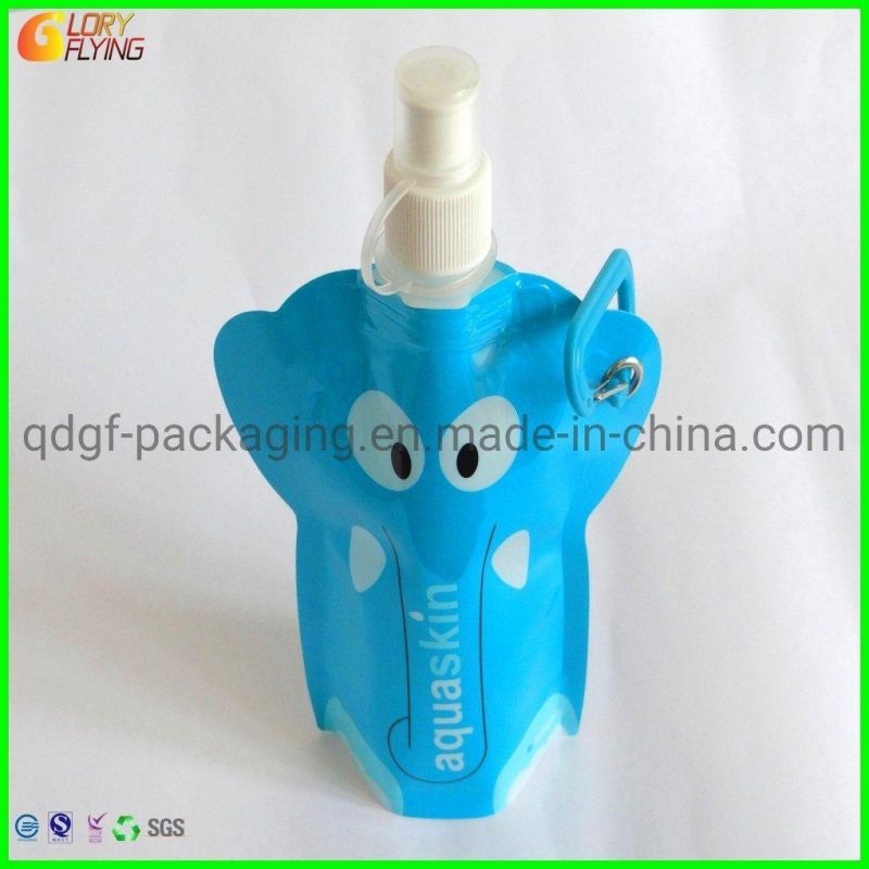 Large Plastic Bag with Heating Spout and Plastic Handle Pouch with Perfect Printing