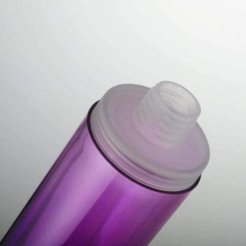 100ml Purple Cosmetic Container Pet Lotion Bottle