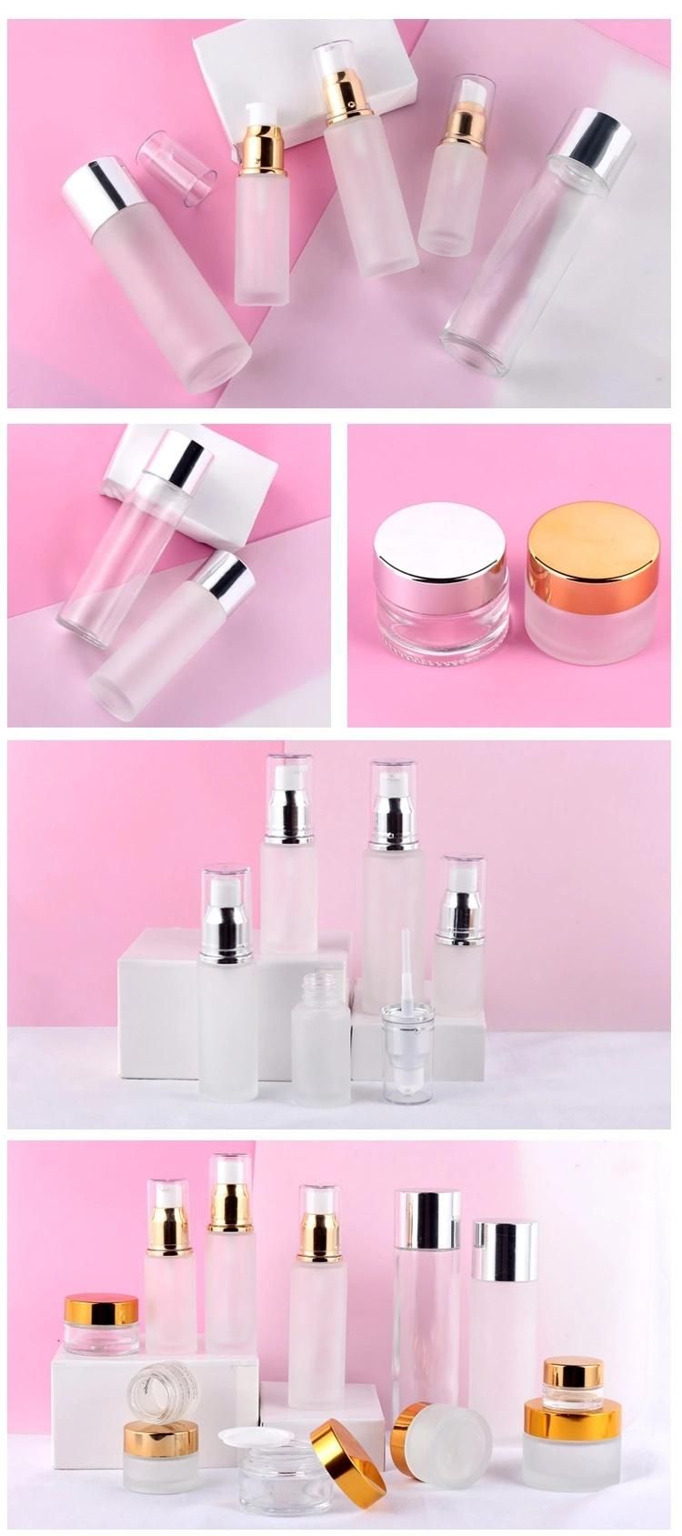 Wholesale 50g Logo Printing Cosmetic Packaging with Aluminium Pump Skin Care Set