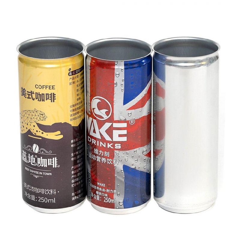 Slim 250ml Cold Coffee Cans with 200 Lids