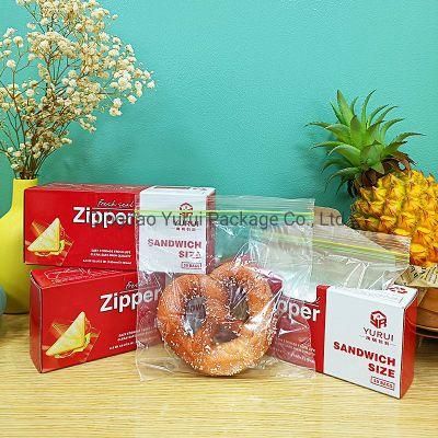 100% LDPE Tasteless Safe Food Storage Quart Plastic Zip Lock Bag with ISO9001 Approved