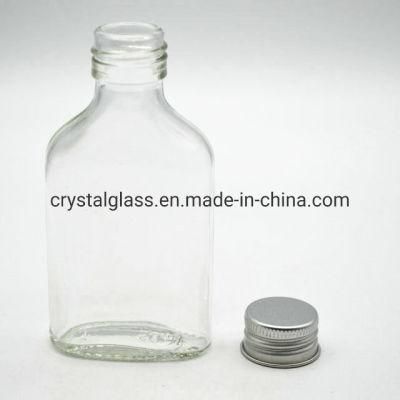 100ml 200ml 250ml Flat Empty Customized Glass Mini Alcohol Bottle Liquor Glass Bottle