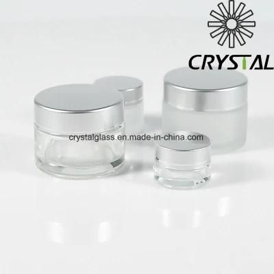 50ml Straight Side Frosted Glass Cream Jar for Sale