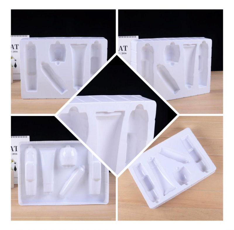 Wholesale Cheap White Plastic Packaging Tray Travel Makeup Set Disposable Cosmetic Tray