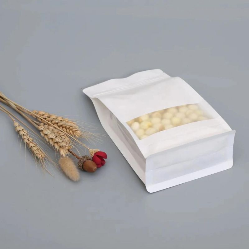 White Kraft Packing Bag for Food Kraft Paper Packing Bag