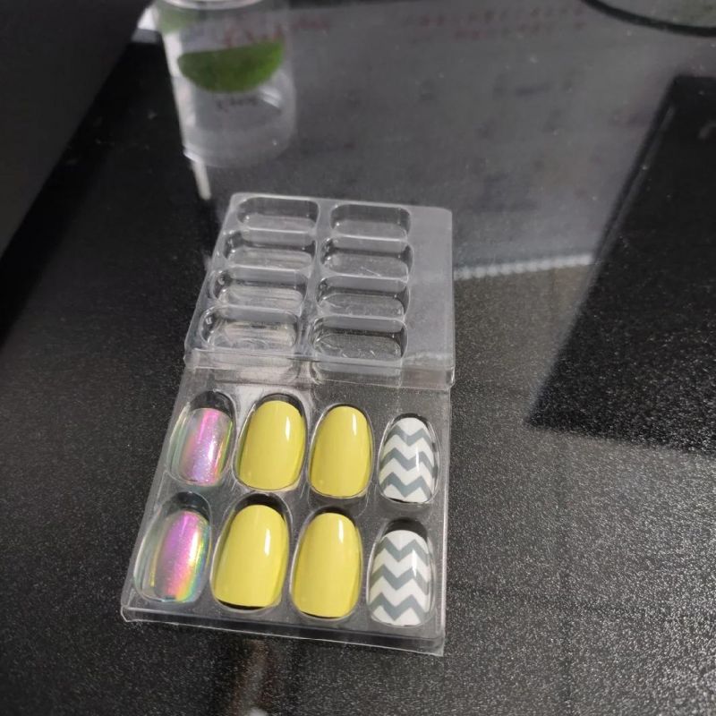 Plastic Customizing Fause Nail PET Cosmetic Packaging Tray