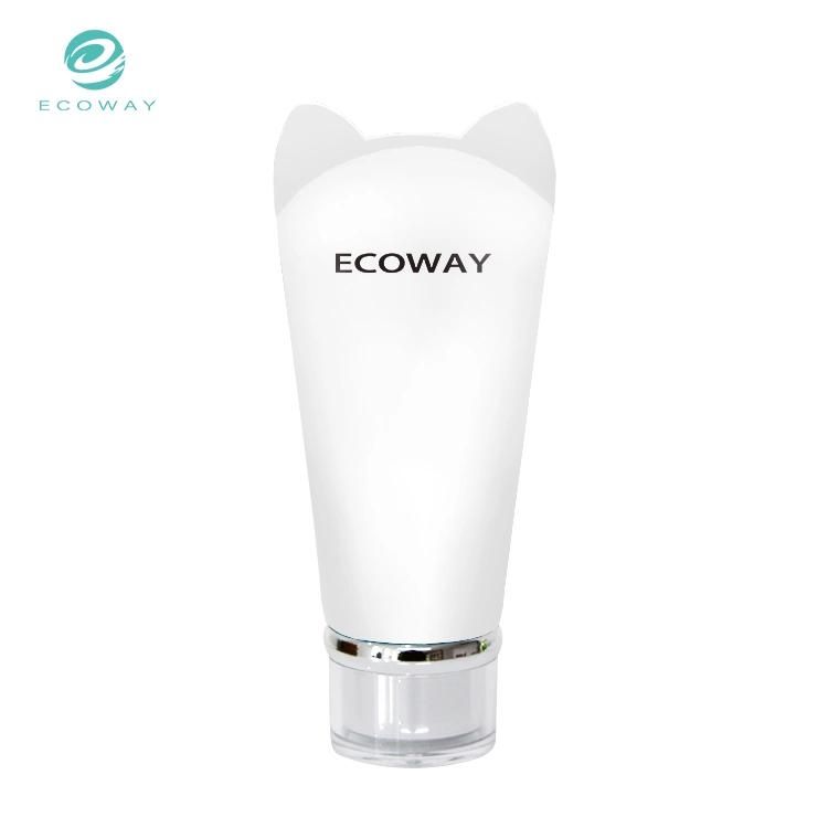 Biodegradable 50ml White Plastic Packaging Soft Cosmetic Aluminum Tube