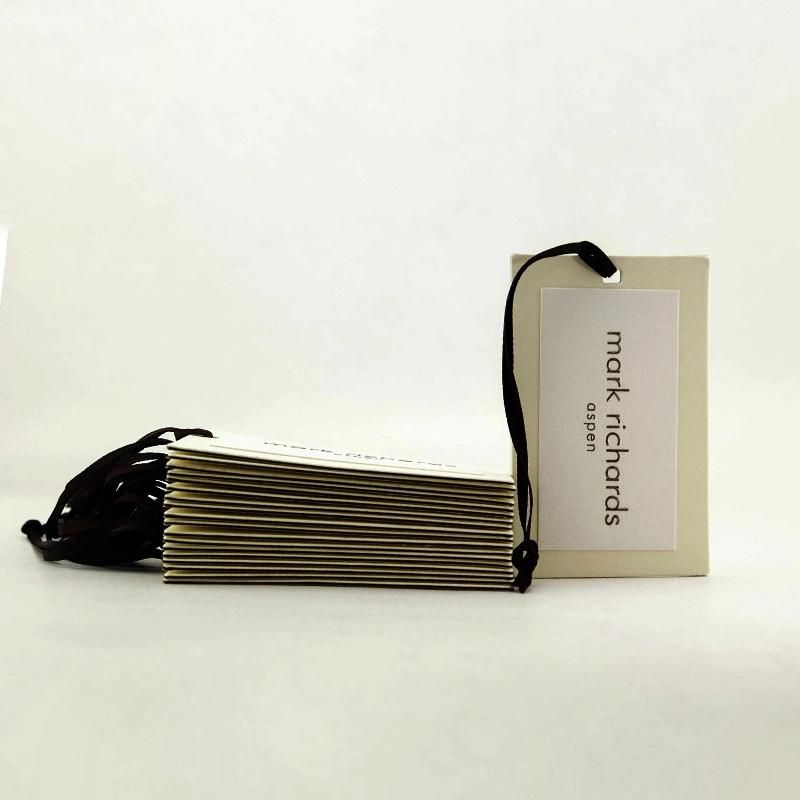 Custom High Quality Ruched Threaded Paper Hang Tag