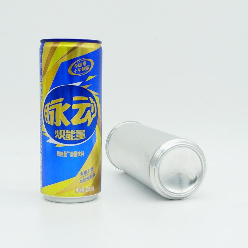 Slim 250ml Cans and Lids for Energy Drink