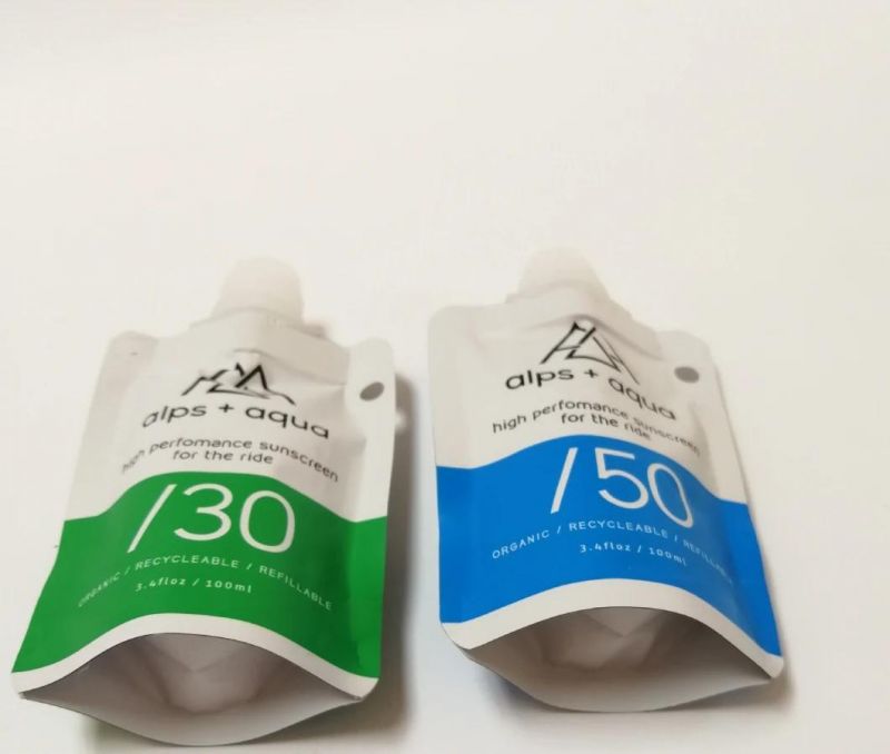 50ml Transparent Stand up Spout Bags Doypack Pouches Mylar Bags