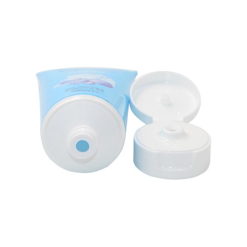 100ml Flip Lid Empty Plastic Blue Packaging Tubes for Body Lotion Squeeze Tube for Cosmetic