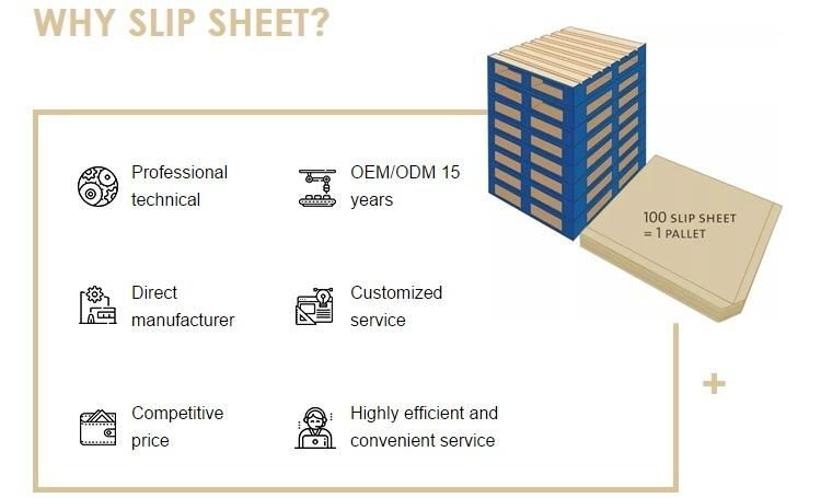 Customized 2 Ways Paper Slip Sheet in Pallet