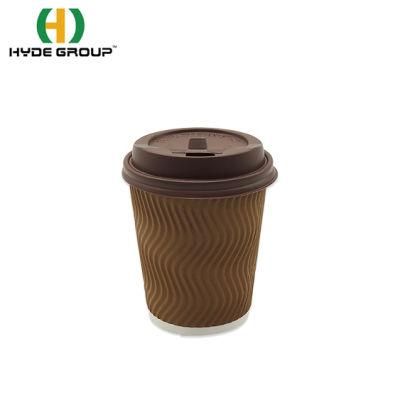 73mm Brown Custom Disposable Plastic Cup Lid for Hot Drinks Paper Cup