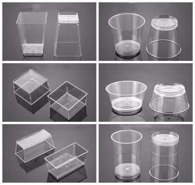 Disposable PP/PS Plastic Dessert Cup with Lid