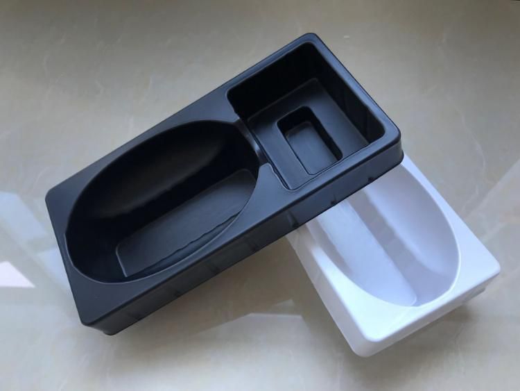 Custom cosmetic plastic packaging white PS plate PVC/PET blister tray